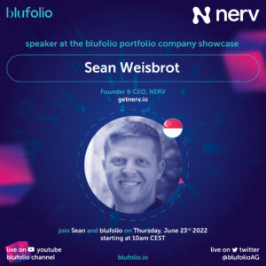 blufolio portfolio company showcase, introducing confirmed 🤩 speaker from Nerv