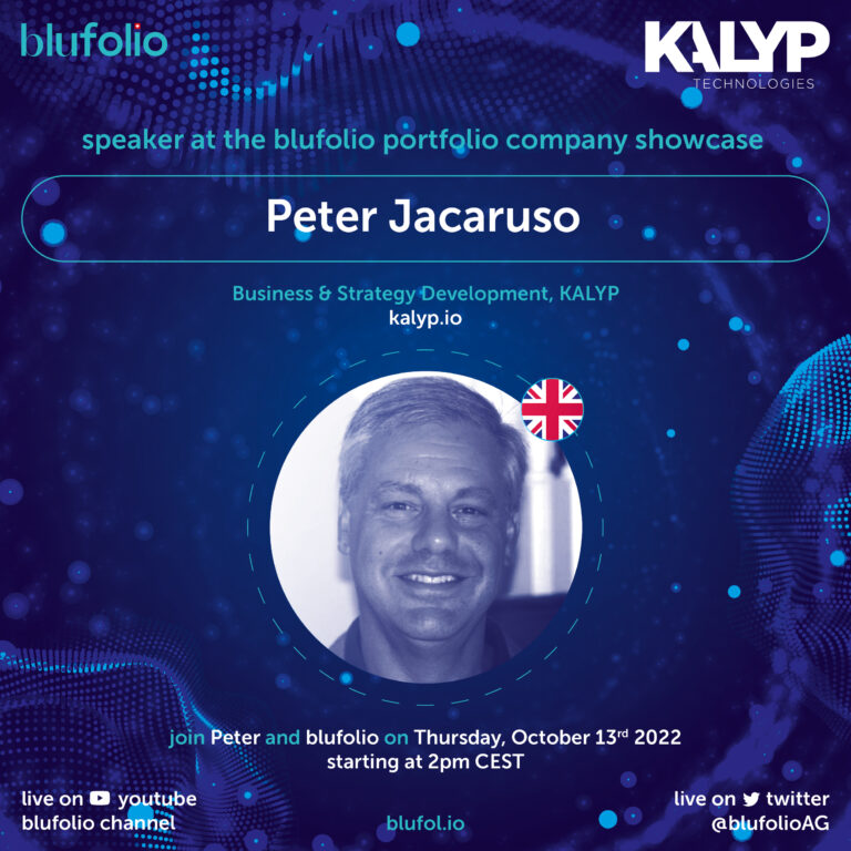 confirmed speaker from KALYP at the blufolio portfolio company showcase : Peter Jacaruso